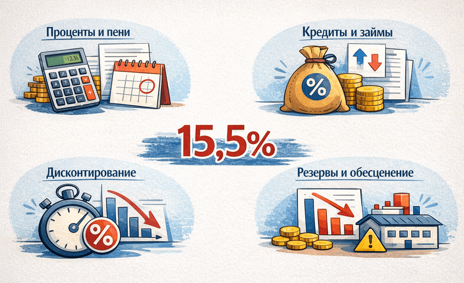 Где ключевая ставка напрямую влияет на расчеты бухгалтера